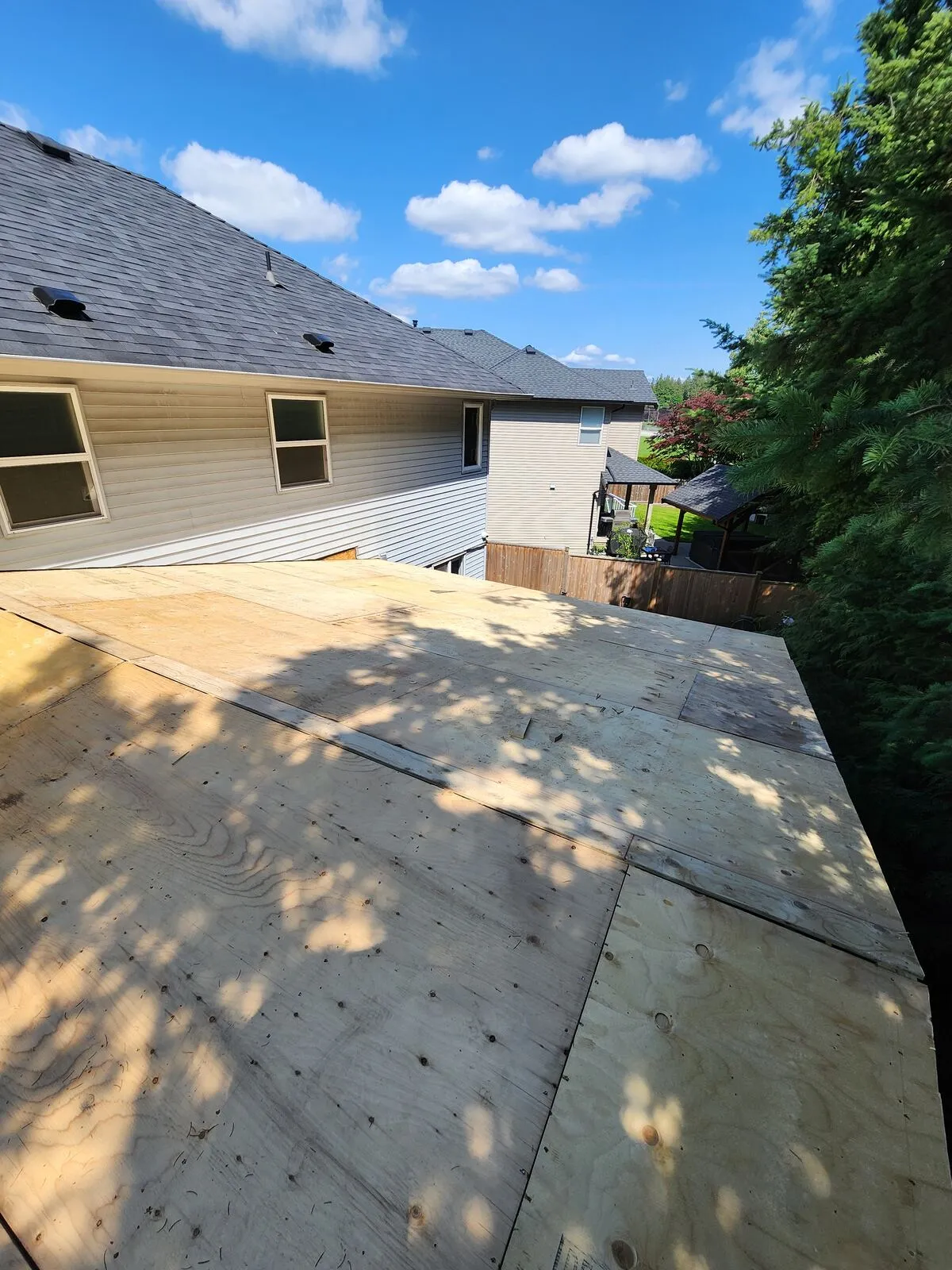 Engineered trusses and roof deck