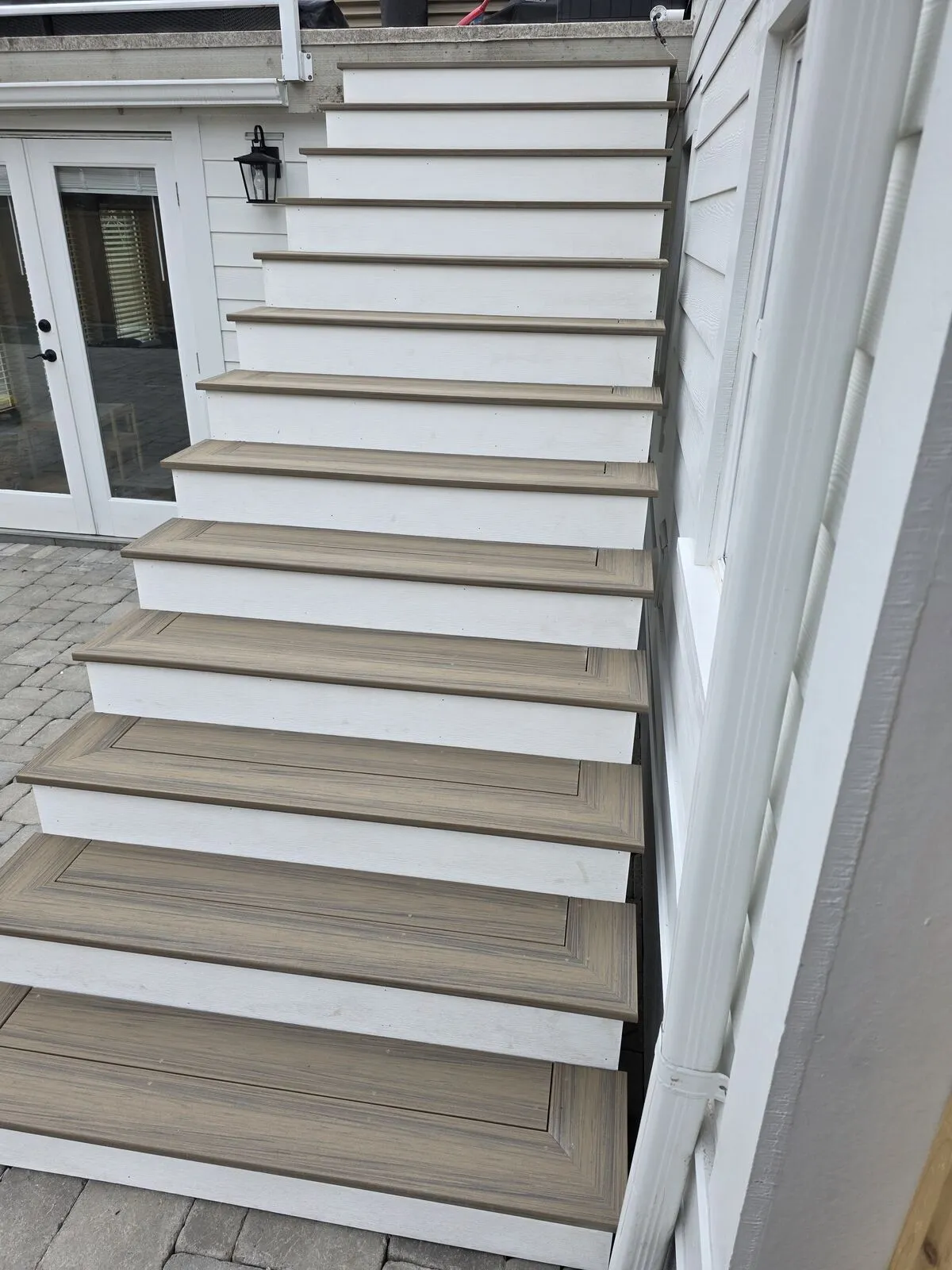 AZEK trim, picture-frame treads, finished stair